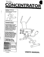 Weslo Concentrat0r Manual preview