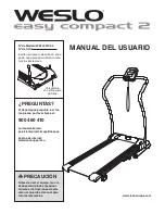 Weslo Easy compact 2 treadmill (Spanish) Manual Del Usuario preview