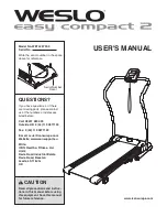 Weslo easy compact 2 WETL20709.0 User Manual preview