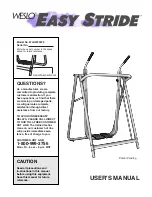 Preview for 1 page of Weslo Easy Stride User Manual