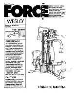 Weslo Electra Force Manual preview