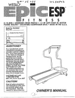 Weslo EPIC ESP Fitness Owner'S Manual preview