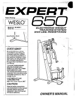 Предварительный просмотр 1 страницы Weslo Expert 650 Manual