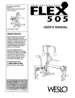 Preview for 1 page of Weslo Flex 505 Manual