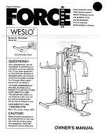 Weslo FORCE AEROBIC Manual preview