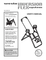 Weslo Inversion Flex WLBE0109.0 User Manual предпросмотр