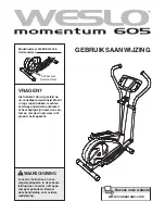 Weslo Momentum 605 Elliptical (Dutch) Gebruiksaanwijzing preview