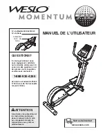 Weslo Momentum 710 Elliptical (French) Manuel De L'Utilisateur preview