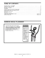 Предварительный просмотр 2 страницы Weslo Momentum 735 Elliptical User Manual