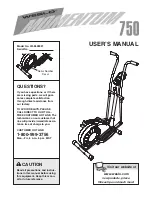 Weslo Momentum 750 User Manual preview