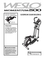 Weslo Momentum 800 (Dutch) Gebruiksaanwijzing preview