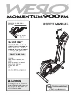 Weslo Momentum 900 Fm Manual preview