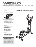 Weslo Momentum Ct5.8 Elliptical (Spanish) Manual Del Usuario preview