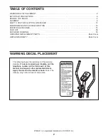 Preview for 2 page of Weslo Momentum G 3.8 Elliptical Manual