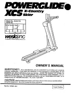 Предварительный просмотр 1 страницы Weslo powerglide Xcs Manual