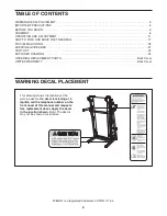 Preview for 2 page of Weslo Pro Crosswalk 7.9 Treadmill Manual