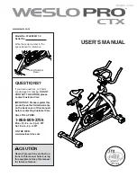 Weslo Pro CTX User Manual preview