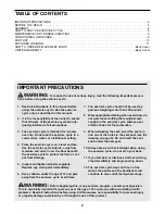 Preview for 2 page of Weslo Pursuit 20.2 Ct User Manual