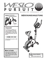 Weslo Pursuit 203 (German) Bedienungsanleitung preview