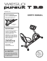 Weslo Pursuit 3.8 Bike Manual preview