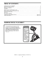 Preview for 2 page of Weslo Pursuit 3.8 Bike Manual