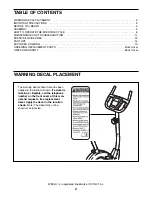 Preview for 2 page of Weslo pursuit 350 User Manual