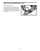 Preview for 10 page of Weslo Pursuit 4.8 Bike Manual