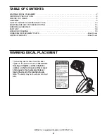 Preview for 2 page of Weslo Pursuit 5.0r Bike User Manual