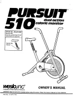Weslo Pursuit 510 Owner'S Manual preview