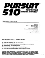 Preview for 3 page of Weslo Pursuit 510 Owner'S Manual