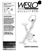 Preview for 1 page of Weslo Pursuit 610s Manual