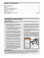 Preview for 2 page of Weslo Pursuit 612s User Manual