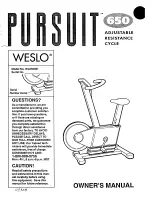 Weslo Pursuit 650 Manual preview