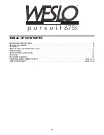 Preview for 2 page of Weslo PURSUIT 675s User Manual