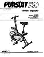 Weslo Pursuit 730 Bike Manual preview