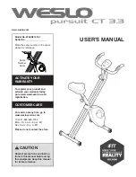 Preview for 1 page of Weslo pursuit ct 3.3 WLEX81915.1 User Manual