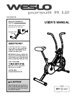 Weslo Pursuit E 26 Bike Manual preview