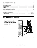 Предварительный просмотр 2 страницы Weslo Pursuit E 26 Bike Manual