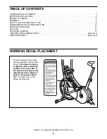 Preview for 2 page of Weslo Pursuit E 28 User Manual