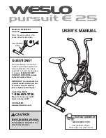 Weslo PURSUIT E25 User Manual preview