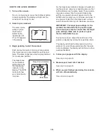 Preview for 15 page of Weslo Pursuit Easy 100 Manual