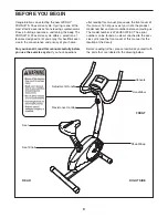 Preview for 3 page of Weslo Pursuit S 25 Exercise Bike User Manual