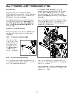 Preview for 17 page of Weslo Pursuit upright User Manual