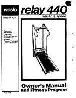 Weslo Relay 440 Manual preview