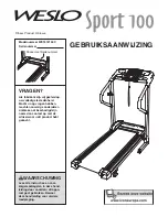 Weslo Sport 100 Treadmill (Dutch) Gebruiksaanwijzing preview