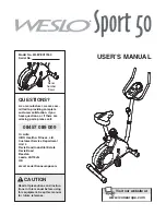 Weslo Sport 50 User Manual preview