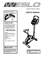 Preview for 2 page of Weslo Vector 303 Manual