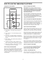 Предварительный просмотр 7 страницы Weslo Vibration G 5.8 User Manual