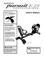 Weslo WLEX14930 User Manual preview