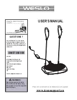 Weslo WLICVU14908.0 User Manual предпросмотр